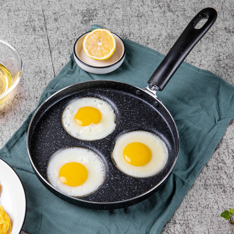 Love Frying Pan Non-Stick Flat Bottom Four-Hole Omelette Pan