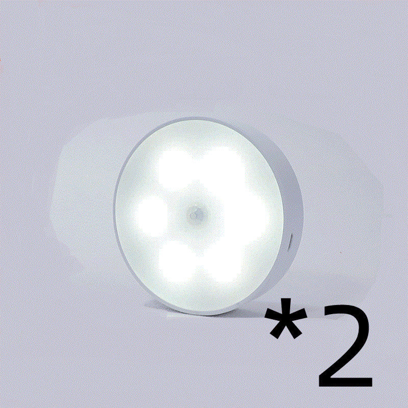 Usb Rechargeable Motion Sensor Light Round Wireless LED