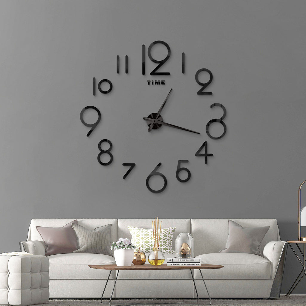 Wall Clock Creative Acrylic Clock Sticken On The Wall