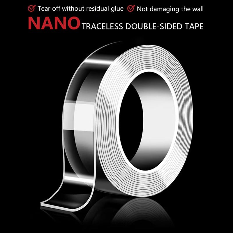 Nano Double Sided Transparent Tape Reusable Waterproof Tape