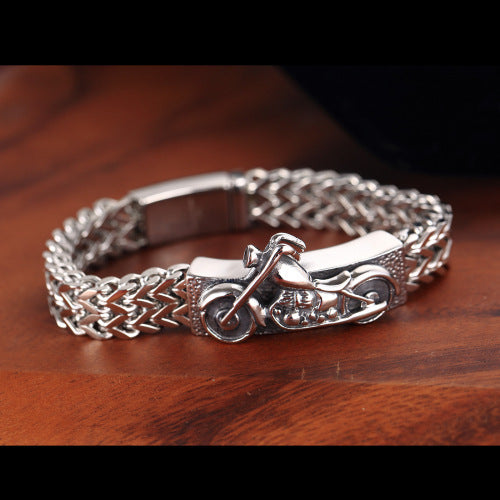 Hip-hop Stainless Steel Motorcycle Bracelet