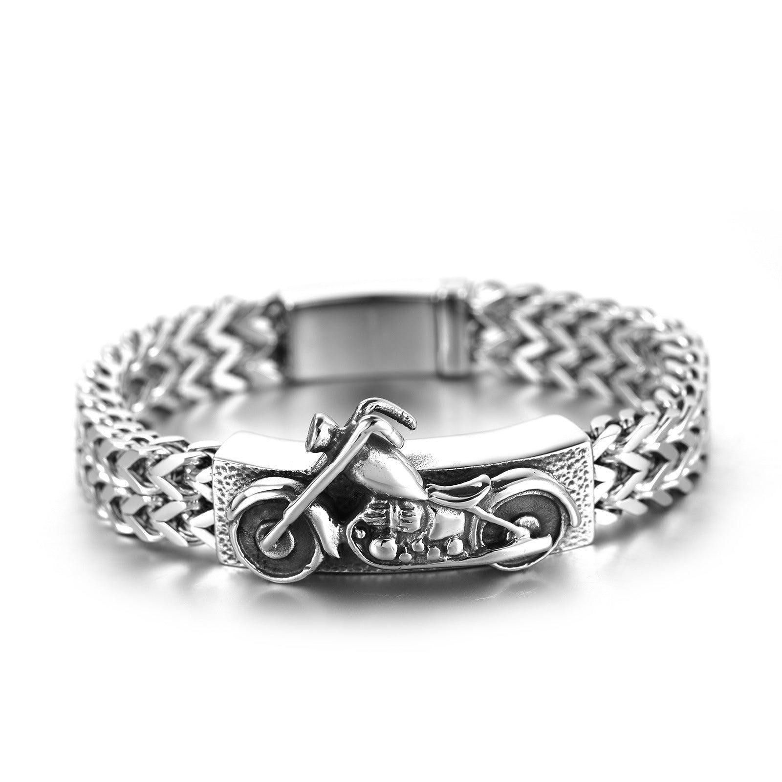 Hip-hop Stainless Steel Motorcycle Bracelet