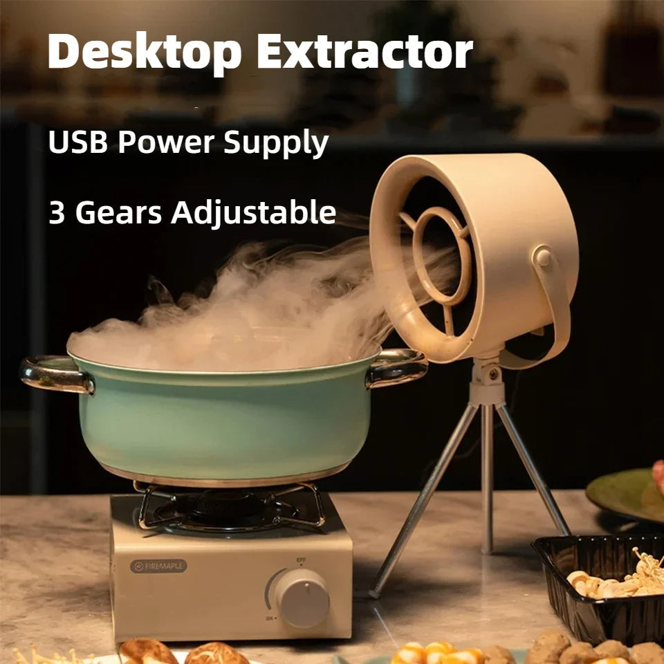 Portable Desktop Exhaust Fan Small Kitchen Hood Extractor