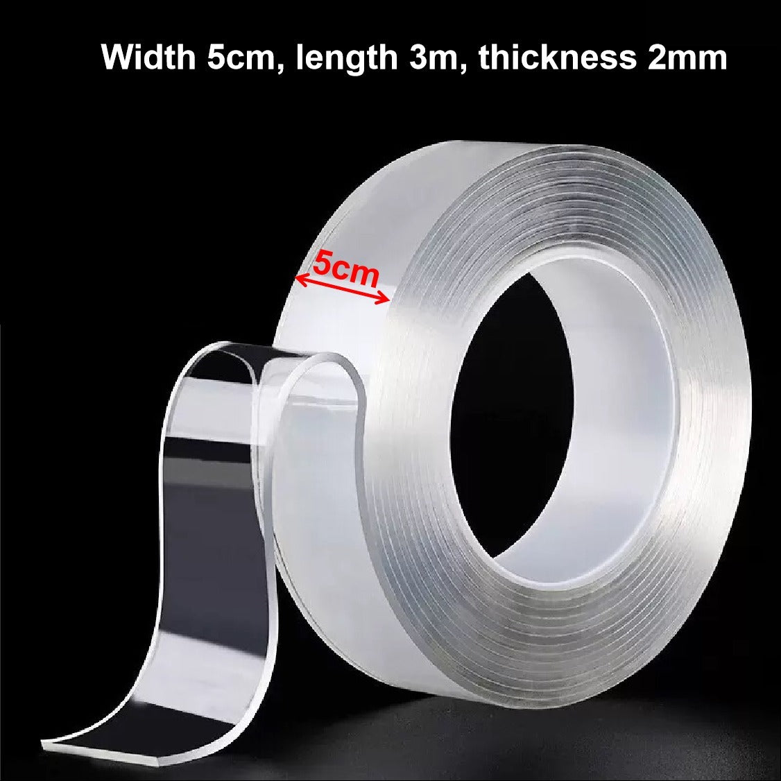 Nano Double Sided Transparent Tape Reusable Waterproof Tape