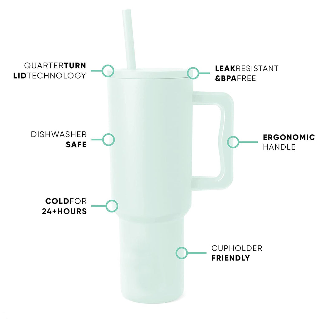 40oz Handle Cup 304 Stainless Steel Cold Insulation Large Ice Cup