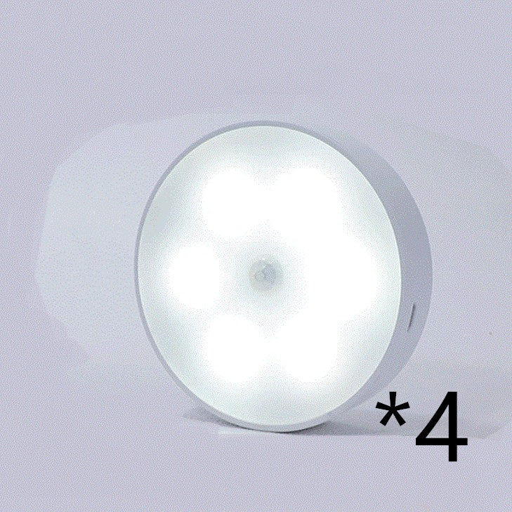 Usb Rechargeable Motion Sensor Light Round Wireless LED