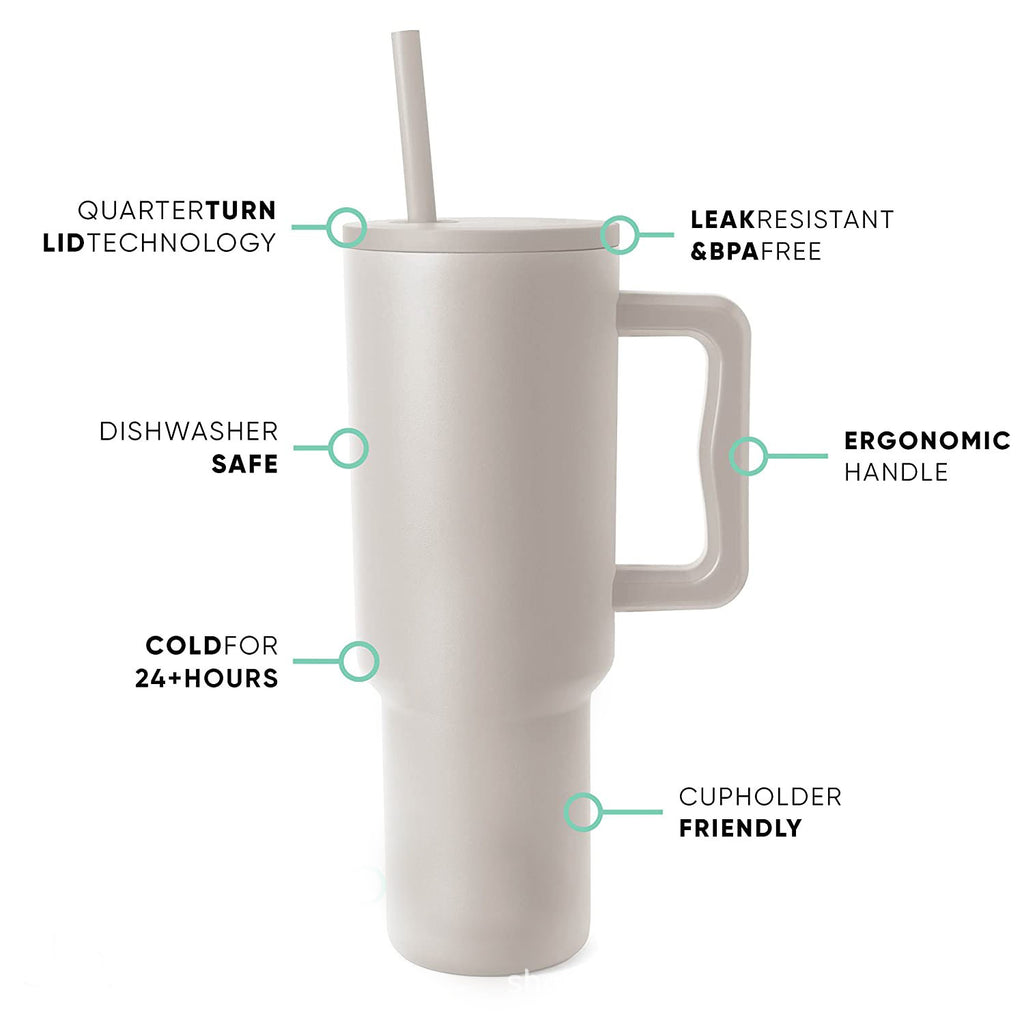 40oz Handle Cup 304 Stainless Steel Cold Insulation Large Ice Cup