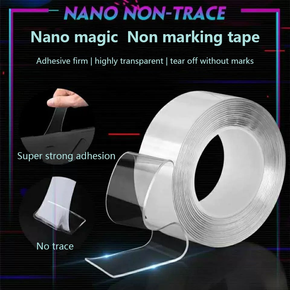 Nano Double Sided Transparent Tape Reusable Waterproof Tape
