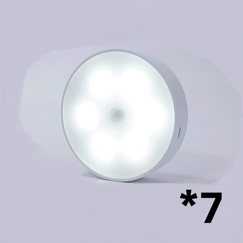 Usb Rechargeable Motion Sensor Light Round Wireless LED
